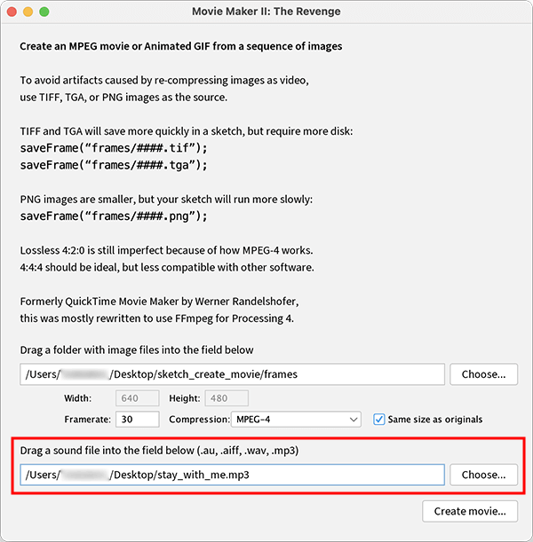 Processingの動画生成時に音響データを追加する