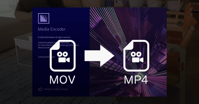 Adobe Media Encoderで動画のファイル形式をMOVからMP4に変換する