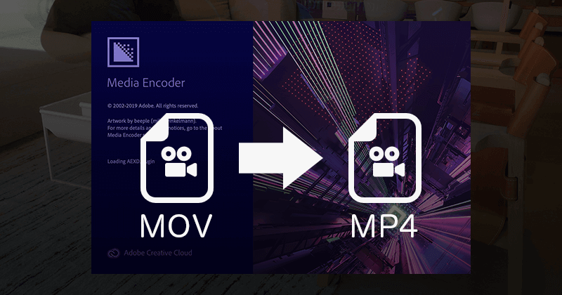 Adobe Media Encoderで動画のファイル形式をmovからmp4に変換する