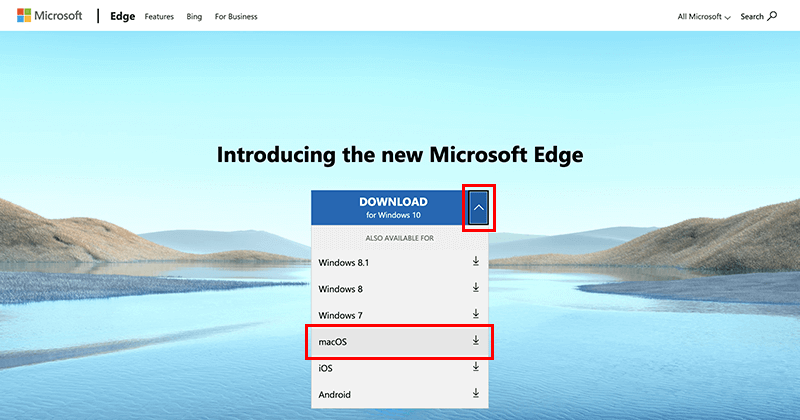 macOS版 Microsoft Edgeのダウンロード01