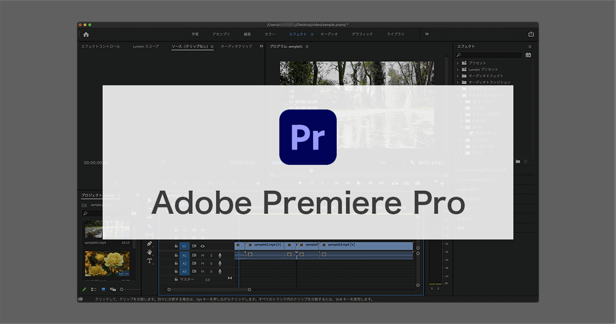 本格的な動画編集ソフト Adobe Premiere Pro CCの簡単な使い方  Free 