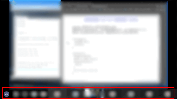 画面の下にあるユーザーのアイコンや映像の表示を調整