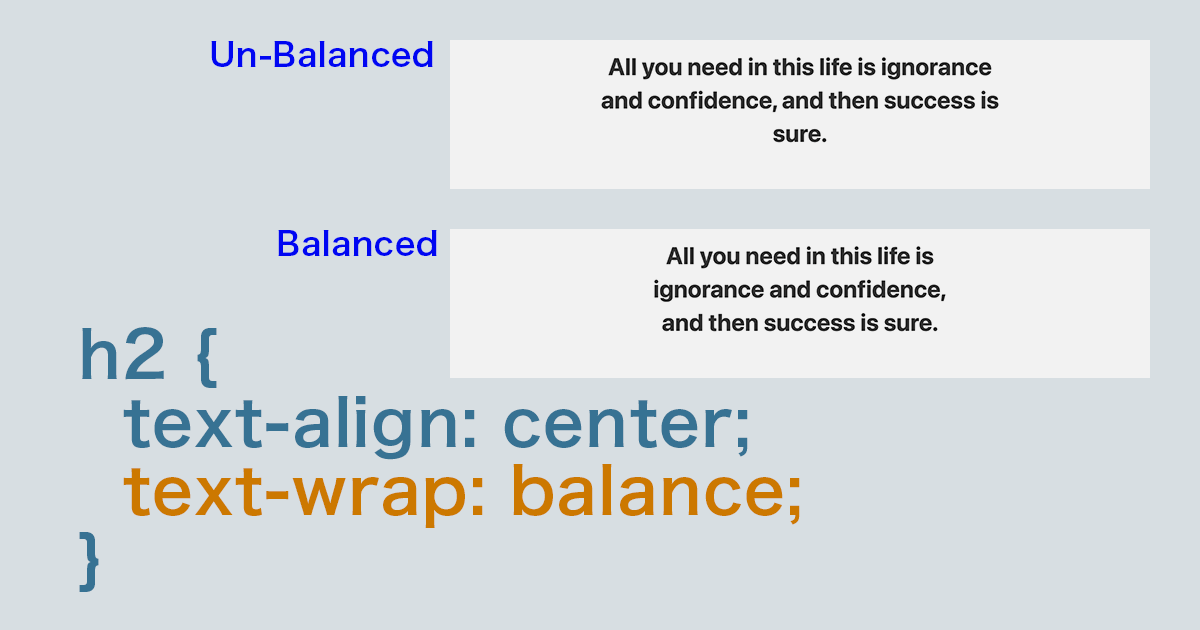 CSSのtext-wrap: balanceでバランスの良い位置でテキストを折り返す