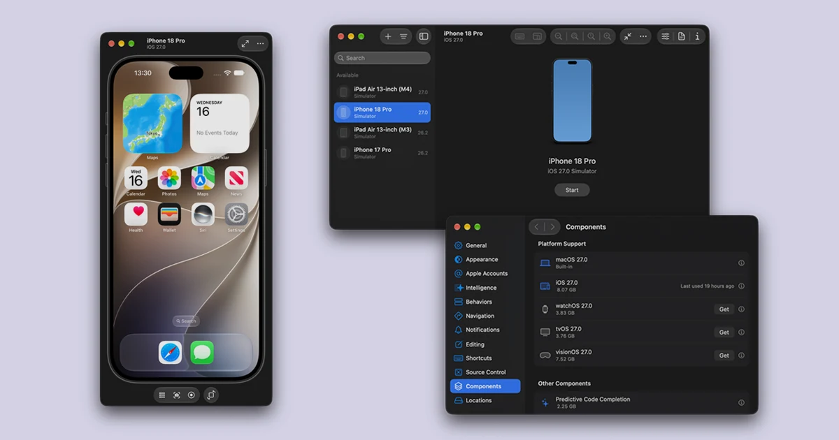 Device Hub（旧iOS Simulator）に最新バージョンや古いバージョンのOSやデバイスを追加する方法