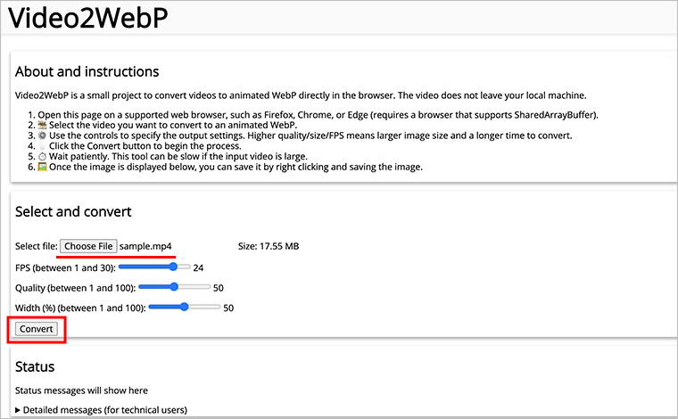 video2webpを使って動画をアニメーションWebPに変換する