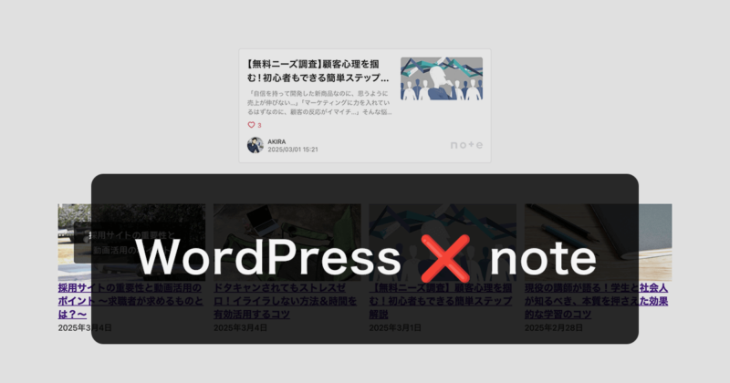 WordPressサイトにnoteの投稿やRSSフィードを埋め込む方法